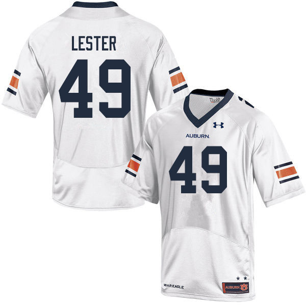 Men #49 Barton Lester Auburn Tigers College Football Jerseys Sale-White